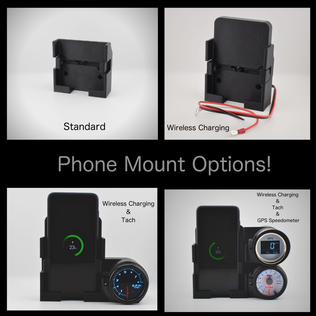 Honda Acty Cellphone Mount with Tach and Wireless Charging