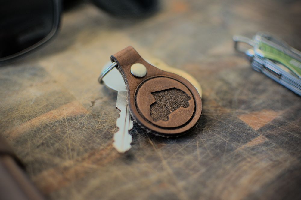 Volkswagen Vanagon Leather Keychain